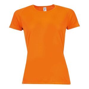 SOLS Womens/Ladies Sporty  T-Shirt / Neon Orange